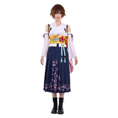 ​Yuna Kostüm Set Japanischer Kimono Final Fantasy Yuna Cosplay Outfit