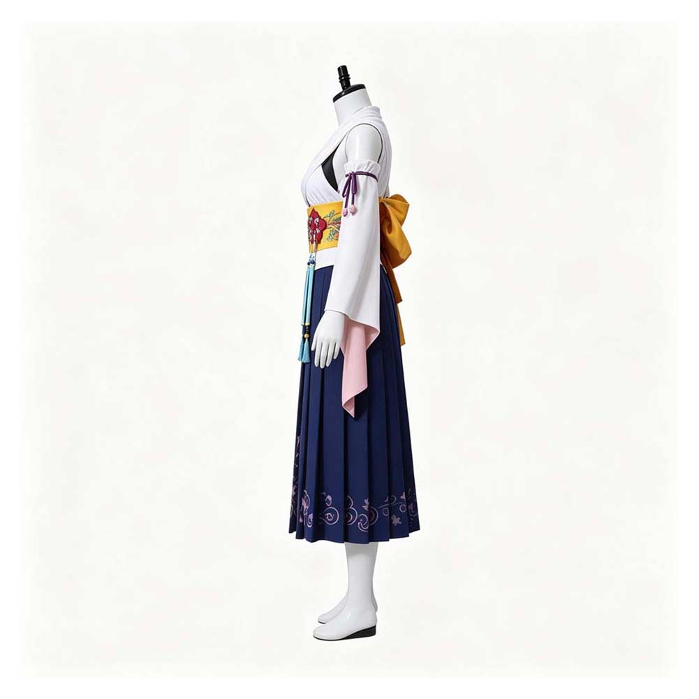 ​Yuna Kostüm Set Japanischer Kimono Final Fantasy Yuna Cosplay Outfit