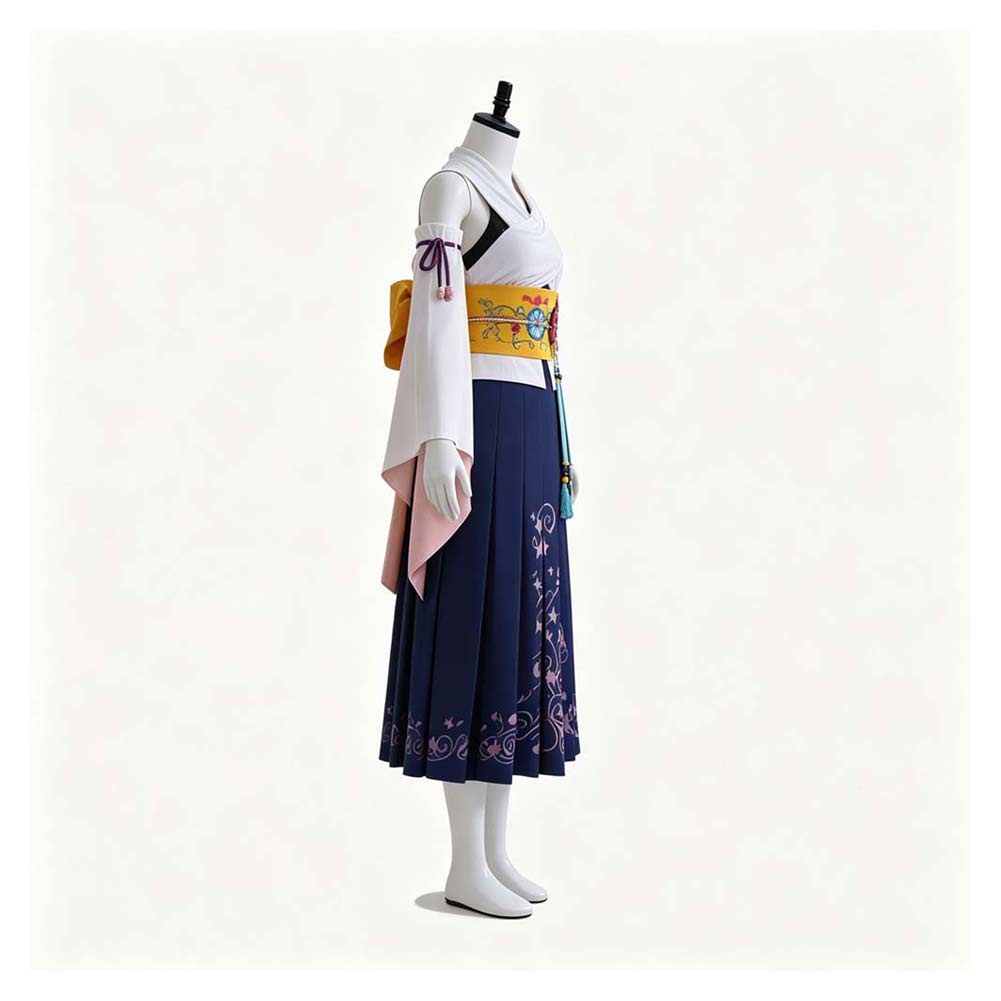 ​Yuna Kostüm Set Japanischer Kimono Final Fantasy Yuna Cosplay Outfit