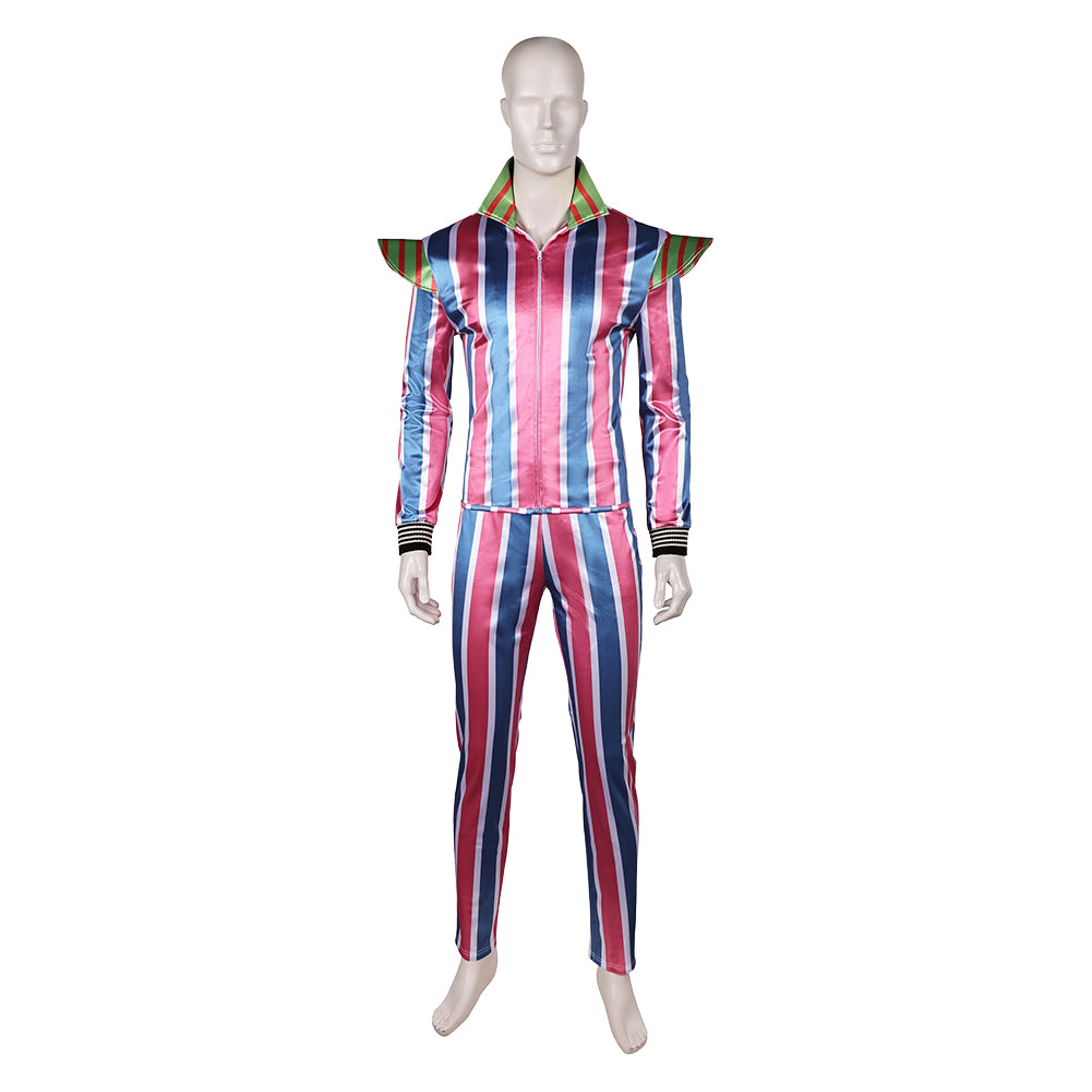 Ziggy Stardust David Bowie blau rosa gestreift Cosplay Kostüm Outfits