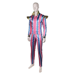 Ziggy Stardust David Bowie blau rosa gestreift Cosplay Kostüm Outfits