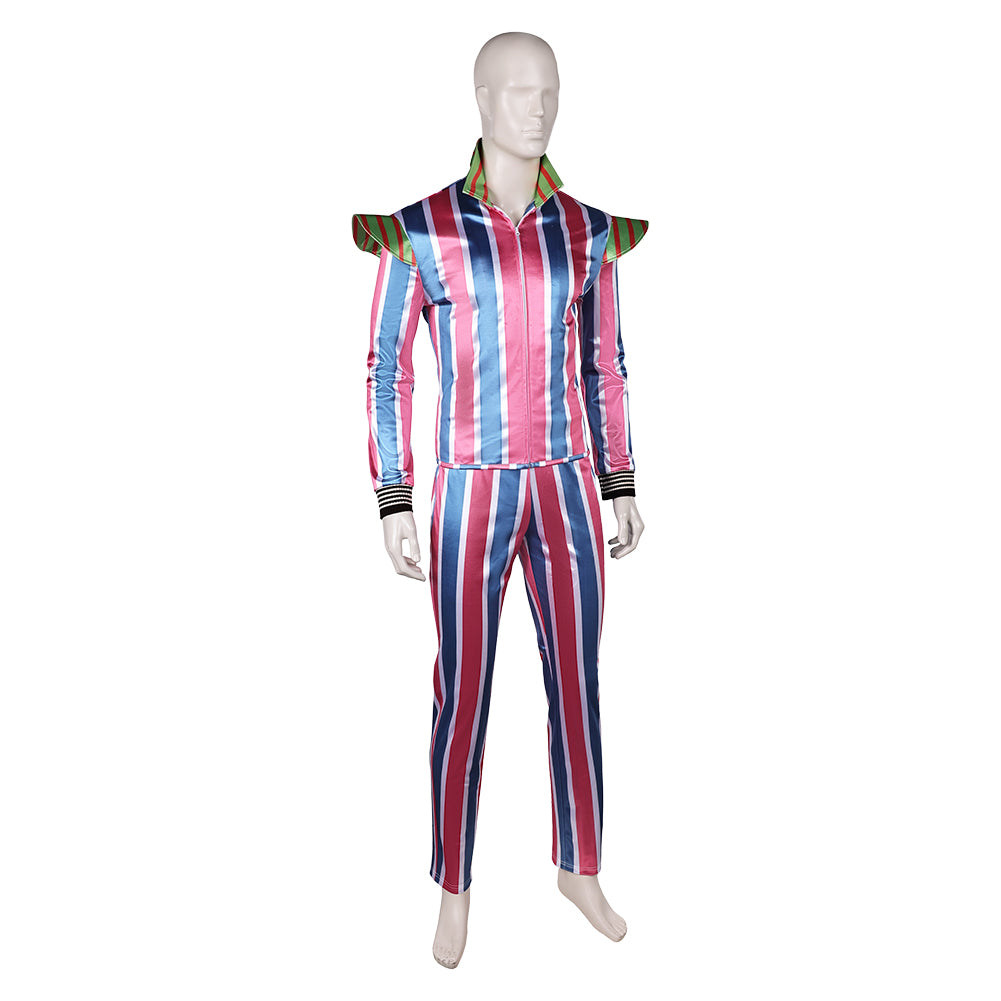 Ziggy Stardust David Bowie blau rosa gestreift Cosplay Kostüm Outfits