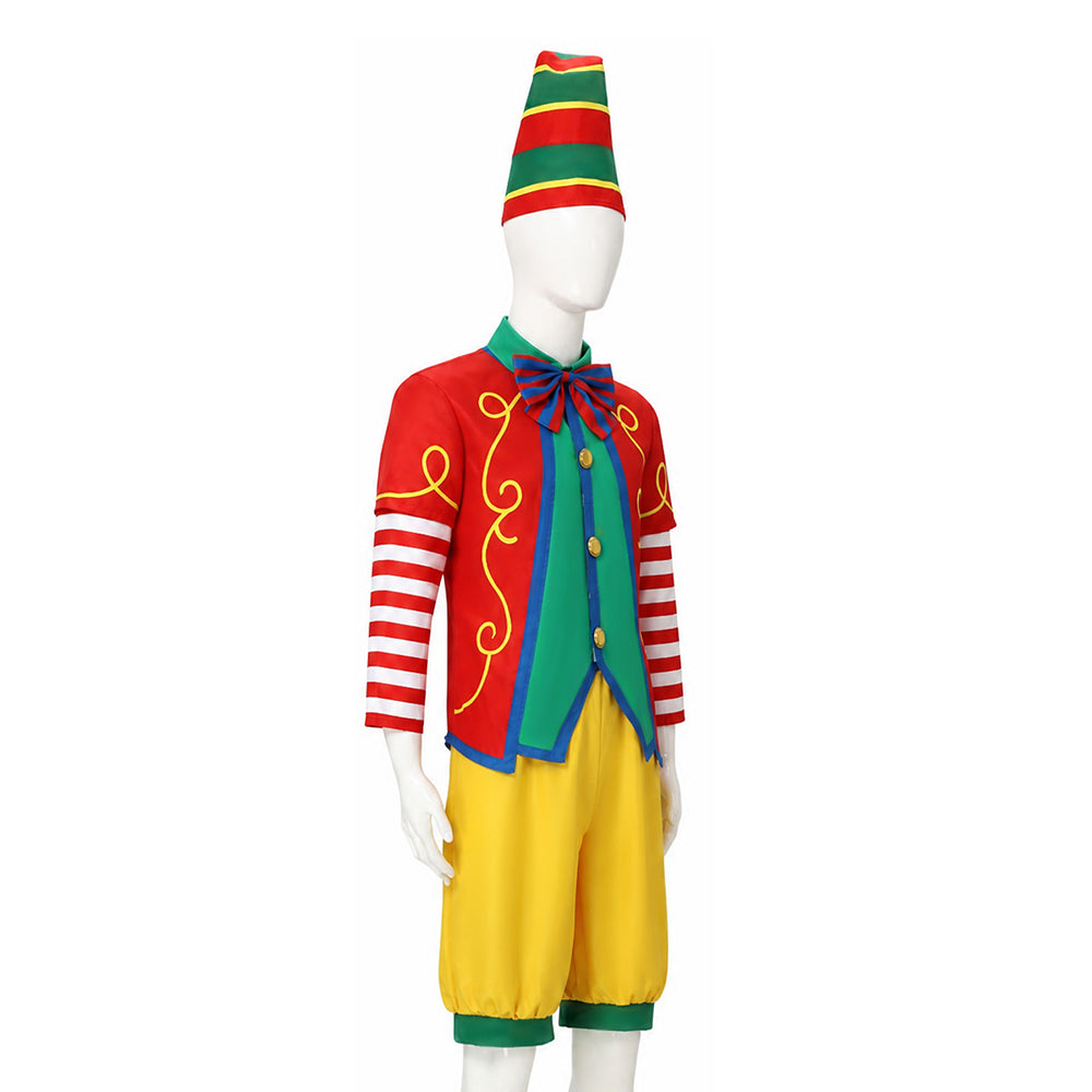 Zirkus Clown Kostüm Set Vintage Karneval Narr Cosplay Outfit