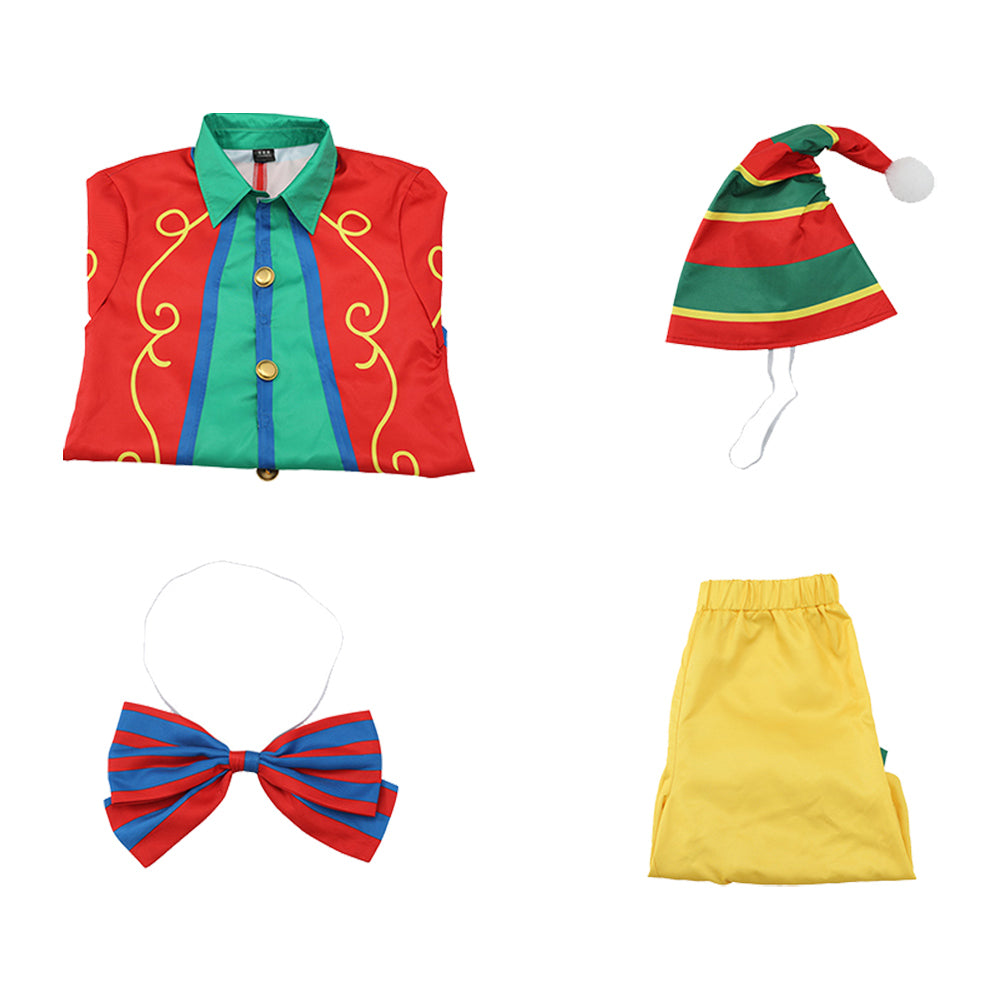 Zirkus Clown Kostüm Set Vintage Karneval Narr Cosplay Outfit