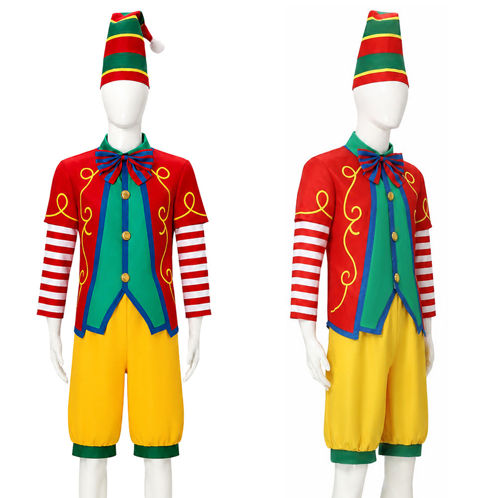 Zirkus Clown Kostüm Set Vintage Karneval Narr Cosplay Outfit