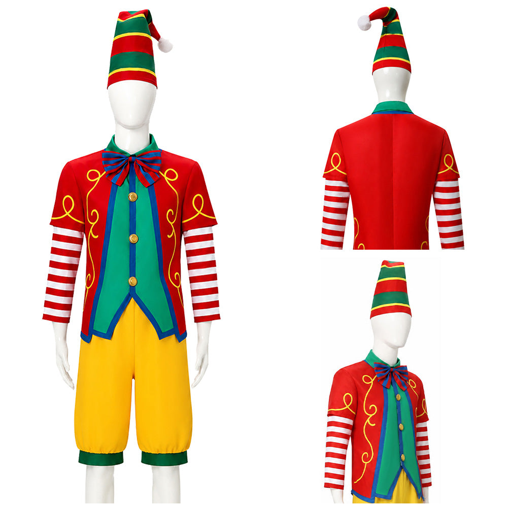 Zirkus Clown Kostüm Set Vintage Karneval Narr Cosplay Outfit