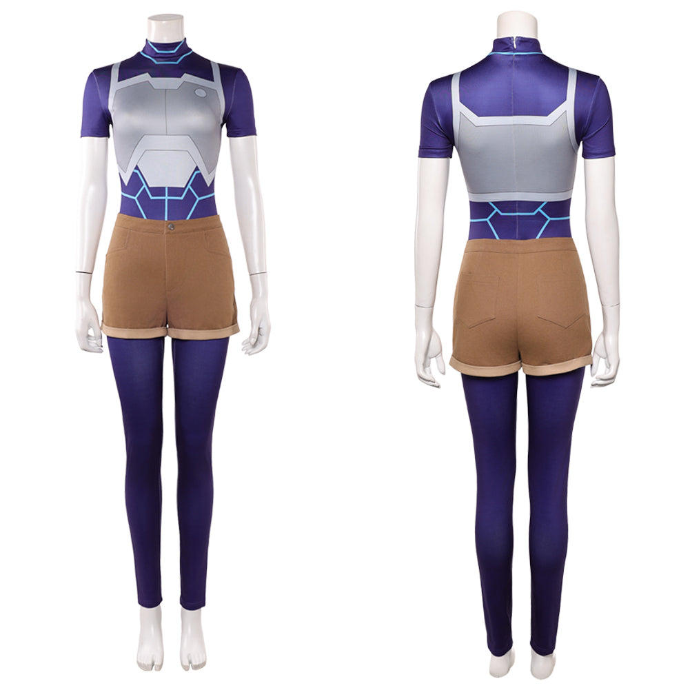Zoe Thompson blau Kostüm Set Invincible Tech Jacket Cosplay Outfit
