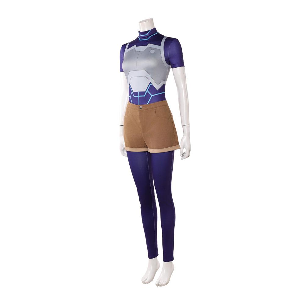 Zoe Thompson blau Kostüm Set Invincible Tech Jacket Cosplay Outfit