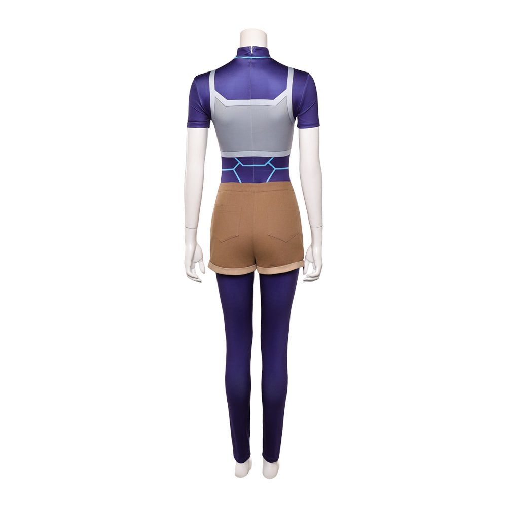 Zoe Thompson blau Kostüm Set Invincible Tech Jacket Cosplay Outfit