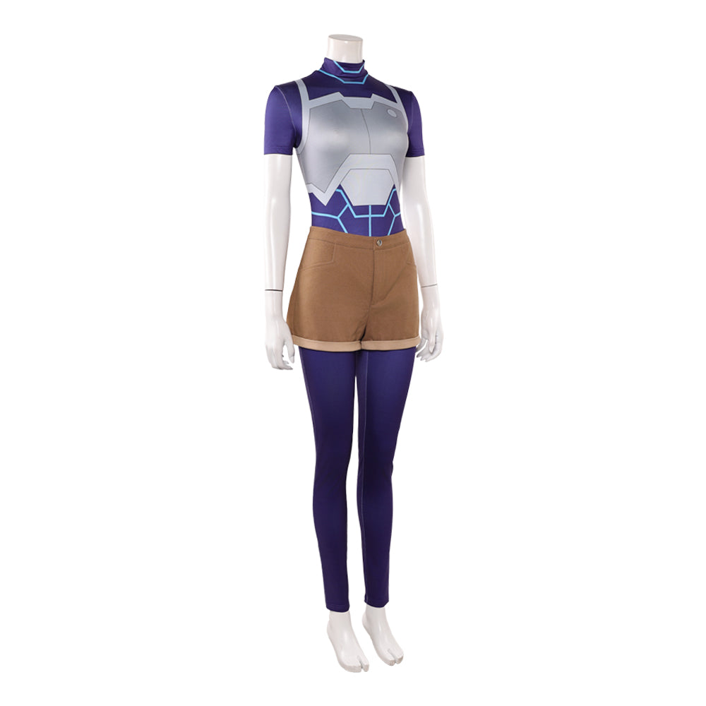 Zoe Thompson blau Kostüm Set Invincible Tech Jacket Cosplay Outfit
