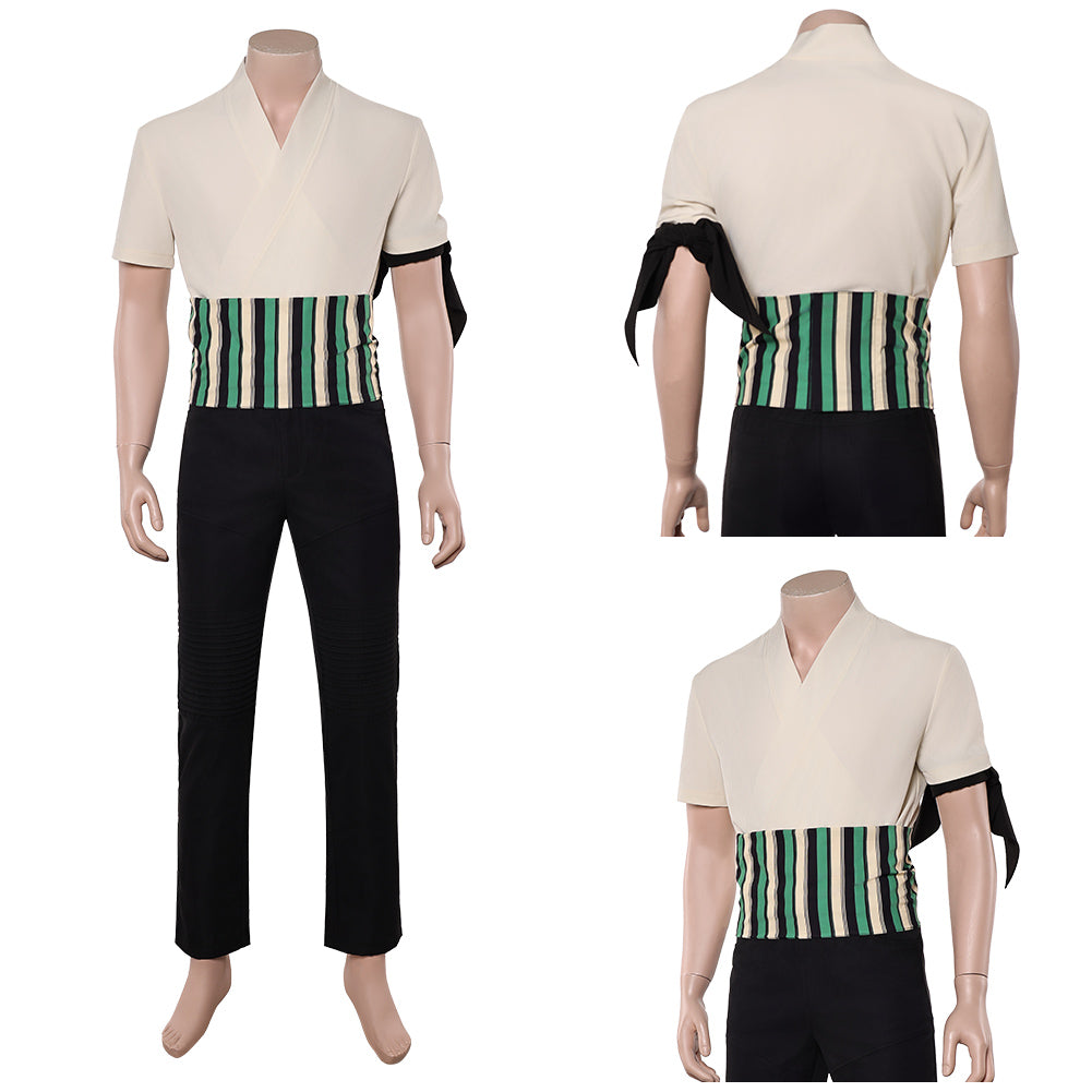 Zoro Kostüm Set One Piece Roronoa Zoro Cosplay Outfit 
