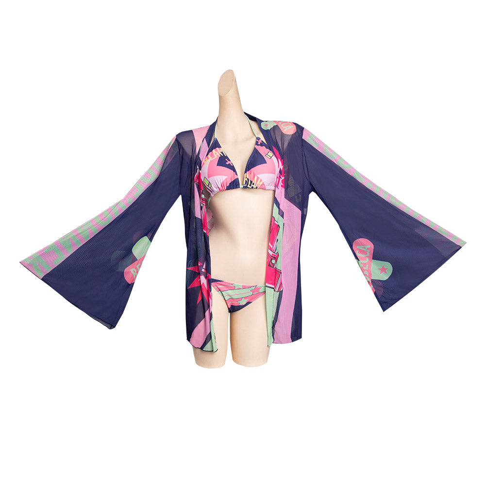 Rebecca Cyberpunk Edgerunner Bademode Damen Sommer Originell 3tlg. Badeanzug Cossky®