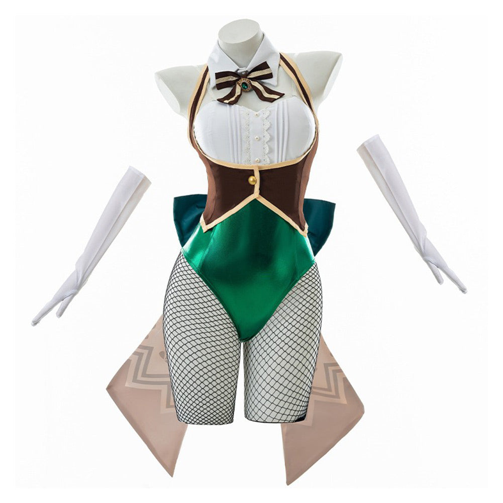 Genshin Impact Venti Barbatos Cosplay Kostüm Bunny Girl Outfits Halloween Karneval Jumpsuit