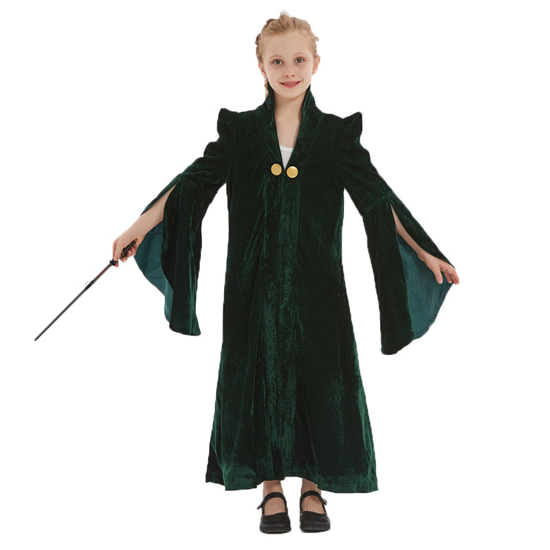 Harry Potter Minerva McGonagall Kinder Kostüm Robe Mantel Halloween Karneval Kostüm