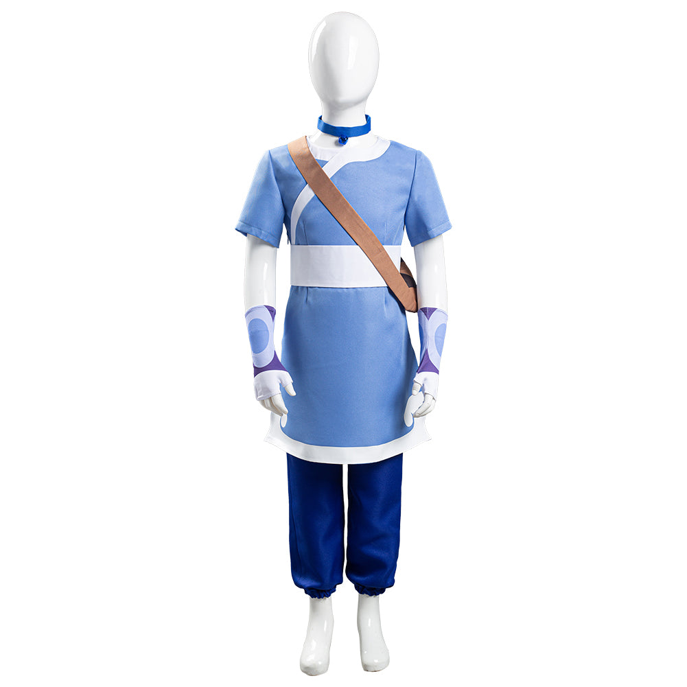 Kinder Mädchen Katara Kostüm Avatar – Der Herr der Elemente Katara Cosplay Halloween Karneval Kostüm