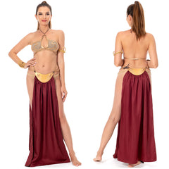 Return of the Jedi Leia Cosplay Kostüm Halloween Karneval Slave Leia Metal Bikini