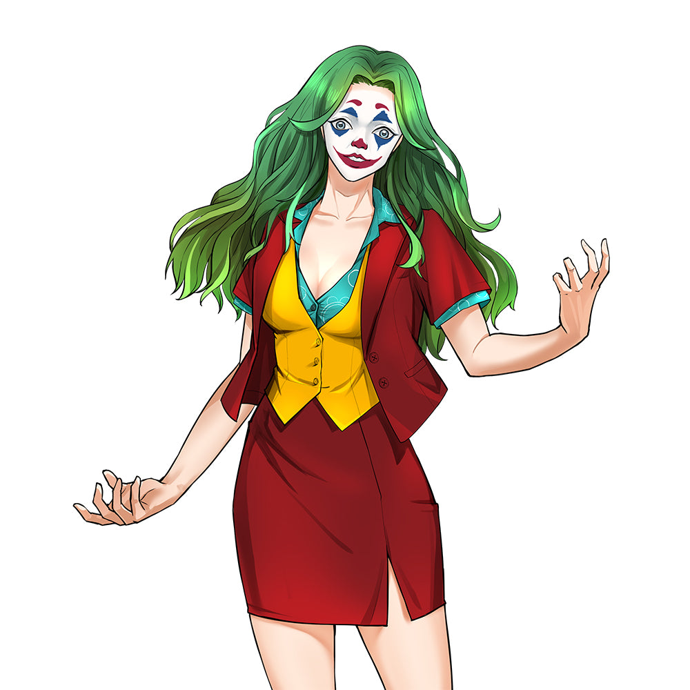 Joker 2019 Arthur Fleck webliche Joker Halloween Karneval Kostüm