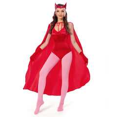 WandaVision Wanda Maximoff Scarlet Witch Jumpsuit Cosplay Halloween Karneval Kostüm