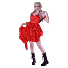 The Suicide Squad Harley Quinn Cosplay Kostüm rot Kleid Halloween Karneval Kostüm