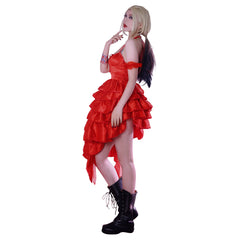 The Suicide Squad Harley Quinn Cosplay Kostüm rot Kleid Halloween Karneval Kostüm