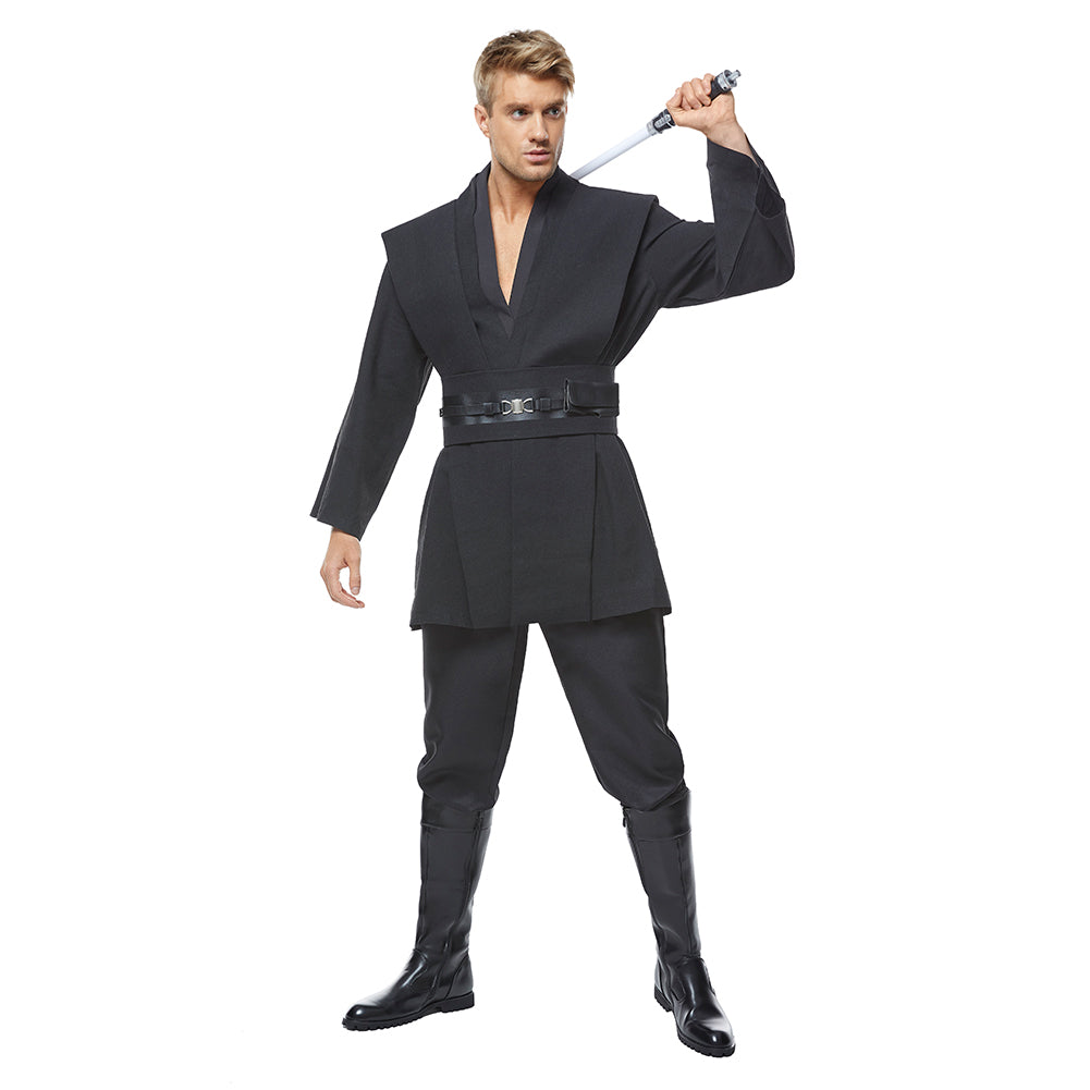 Anakin Skywalker Jedi Knight Cosplay Kostüm Version B Schwarz