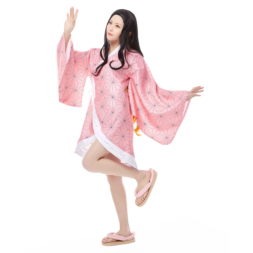 Kamado Schwester Umhang Blade of Demon Destruction Kamado Cosplay Kostüm Kimono