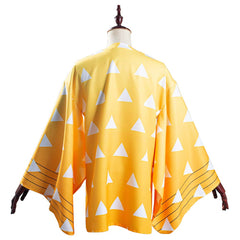Agatsuma Zenitsu Umhang Blade of Demon Destruction Cosplay Kostüm Kimono