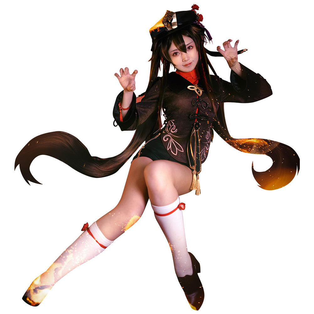 Genshin Impact HuTao Cosplay Halloween Karneval Kostüm