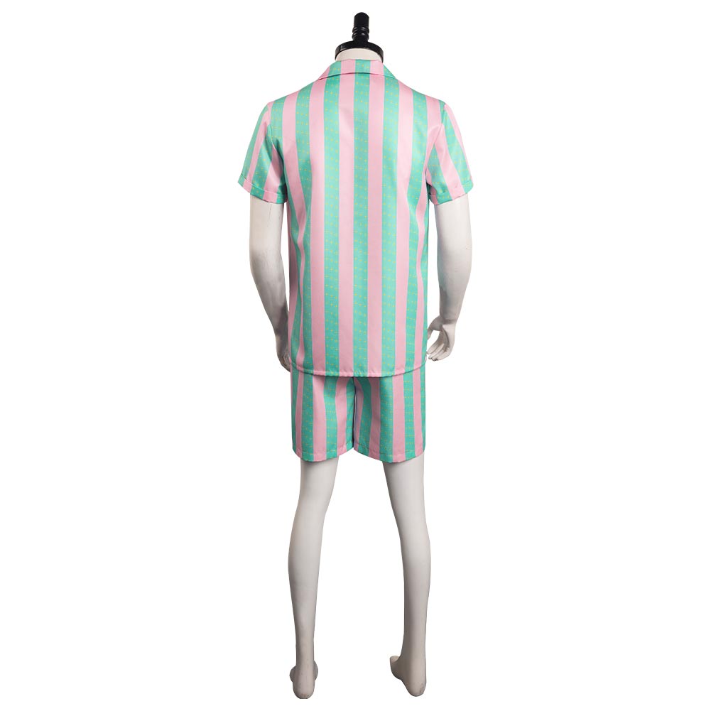 Barbie 2023 Ken Stranduutfits Herren Hemd Shorts Set Cosplay Kostüm