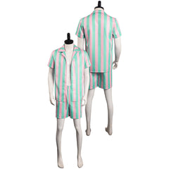 Barbie 2023 Ken Stranduutfits Herren Hemd Shorts Set Cosplay Kostüm