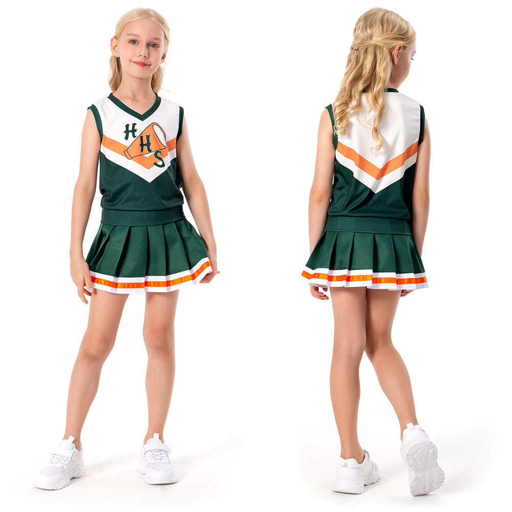 Kinder Stranger Things 4 Hawkins High School Cheerleading Cosplay Chrissy Kostüm Halloween Karneval Kleid