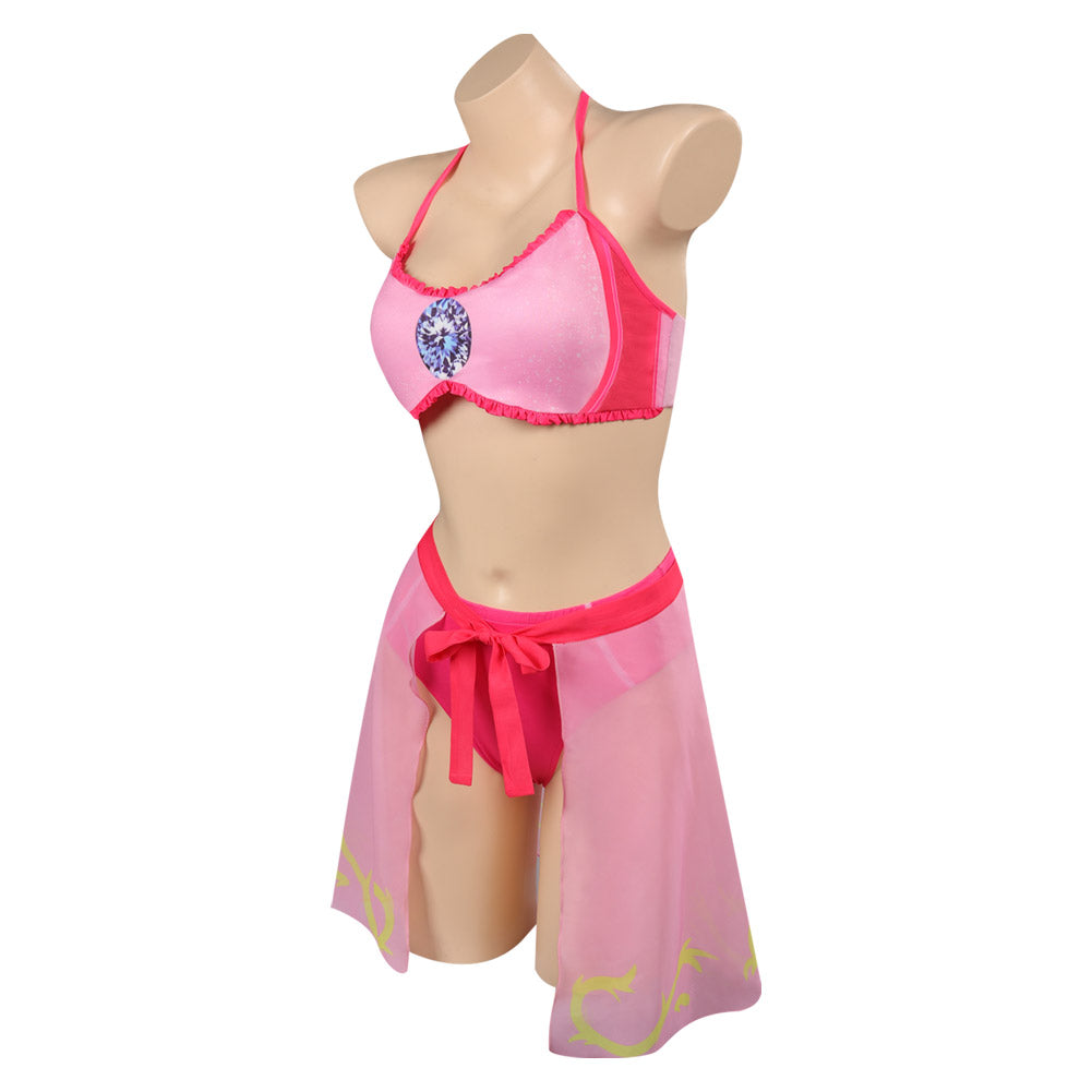 The Super Mario Bros. Movie Prinzessin Peach Sommer originelle 3tlg Bademode Cossky®