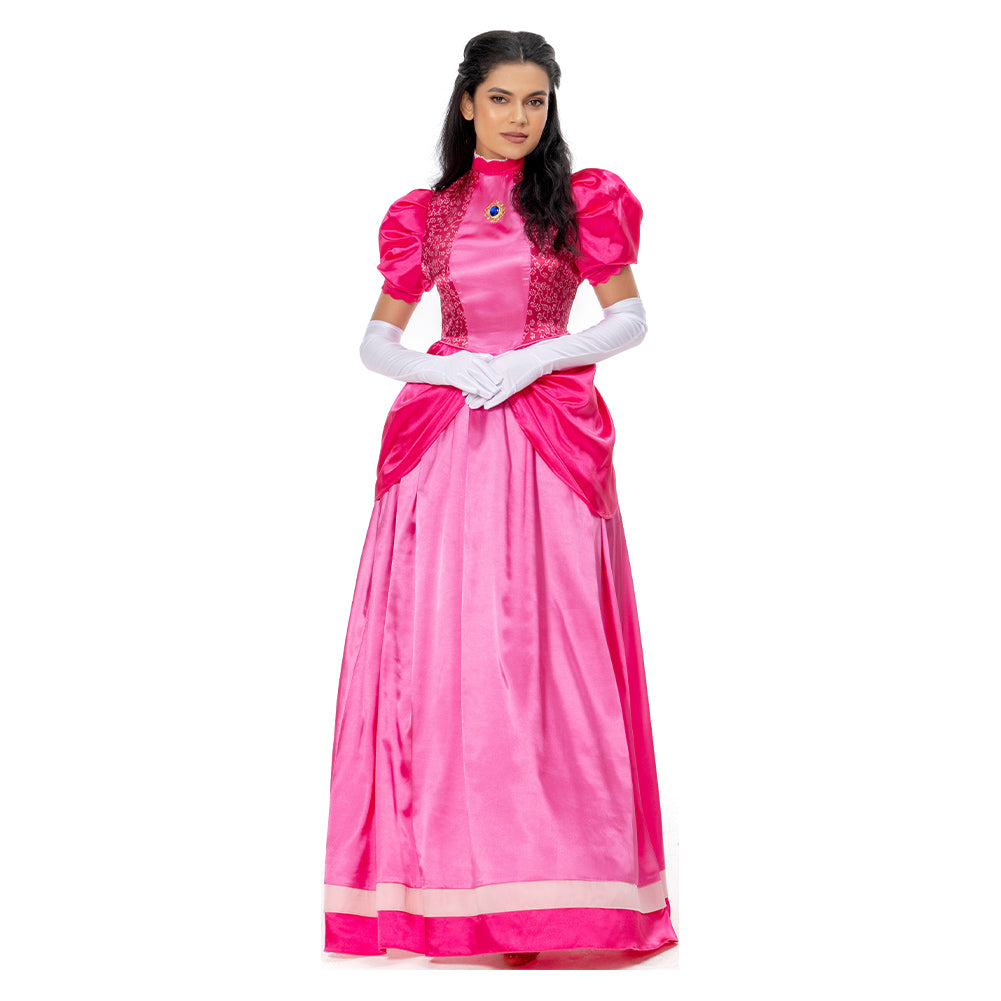 The Super Mario Bros. Movie Prinzessin Peach Kleid Cosplay Halloween Karneval Outfits