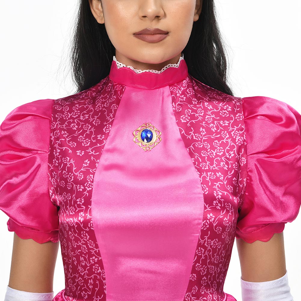 The Super Mario Bros. Movie Prinzessin Peach Kleid Cosplay Halloween Karneval Outfits