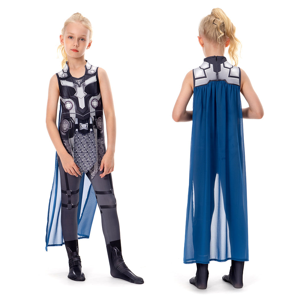 Kinder Thor: Love and Thunder (2022) Valkyrie Cosplay Kostüm Halloween Karneval Jumpsuit