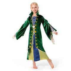 Kinder Hocus Pocus 2 Cosplay Winifred Sanderson Outfits Halloween Karneval Kleid