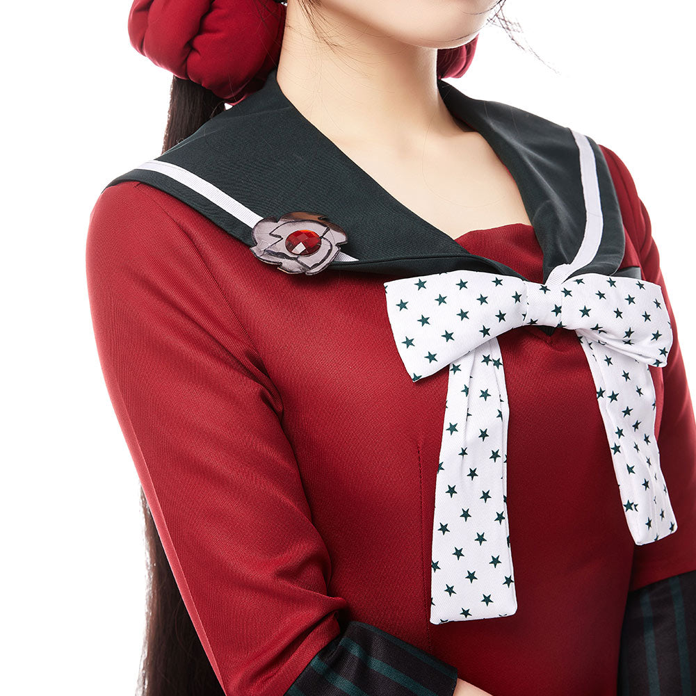 Danganronpa Maki Harukawa Uniform Cosplay Halloween Karneval Kostüm Set