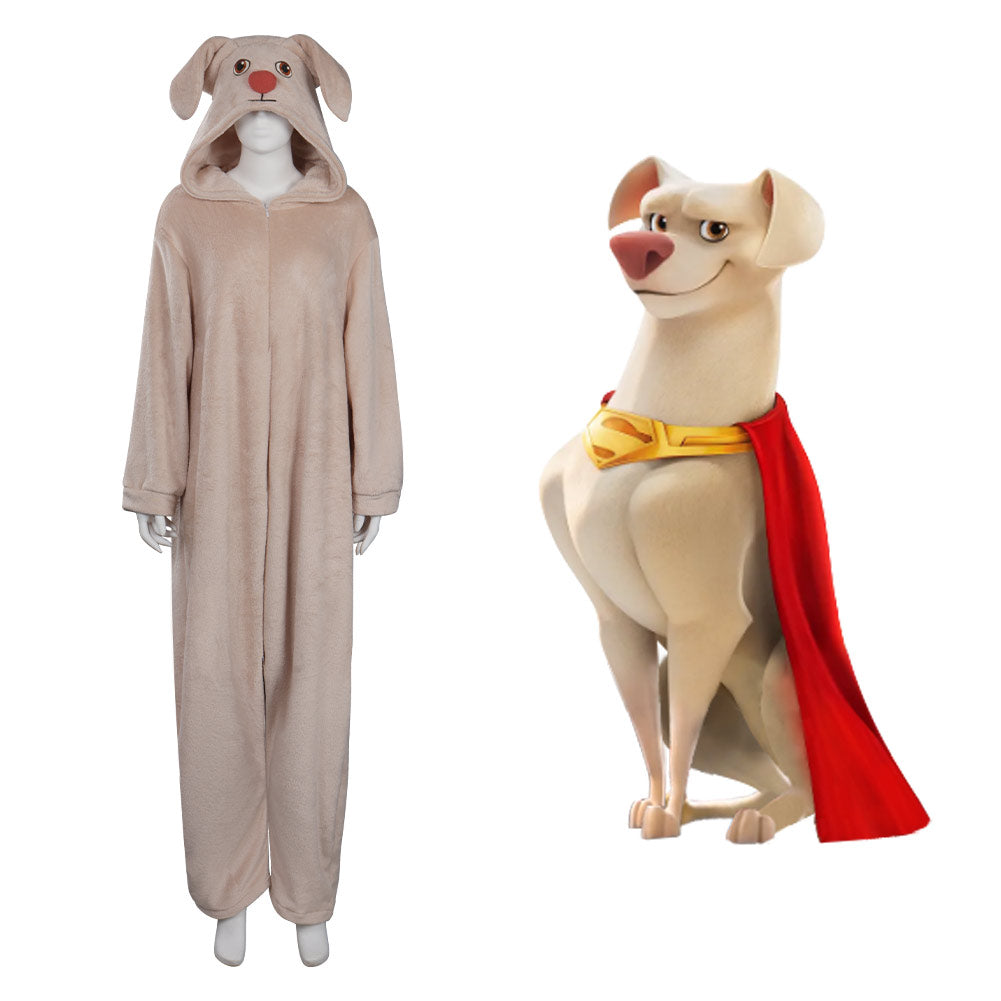DC League of Super-Pets Krypto Cosplay Kostüm Nachtwäsche Pyjam Halloween Jumpsuit