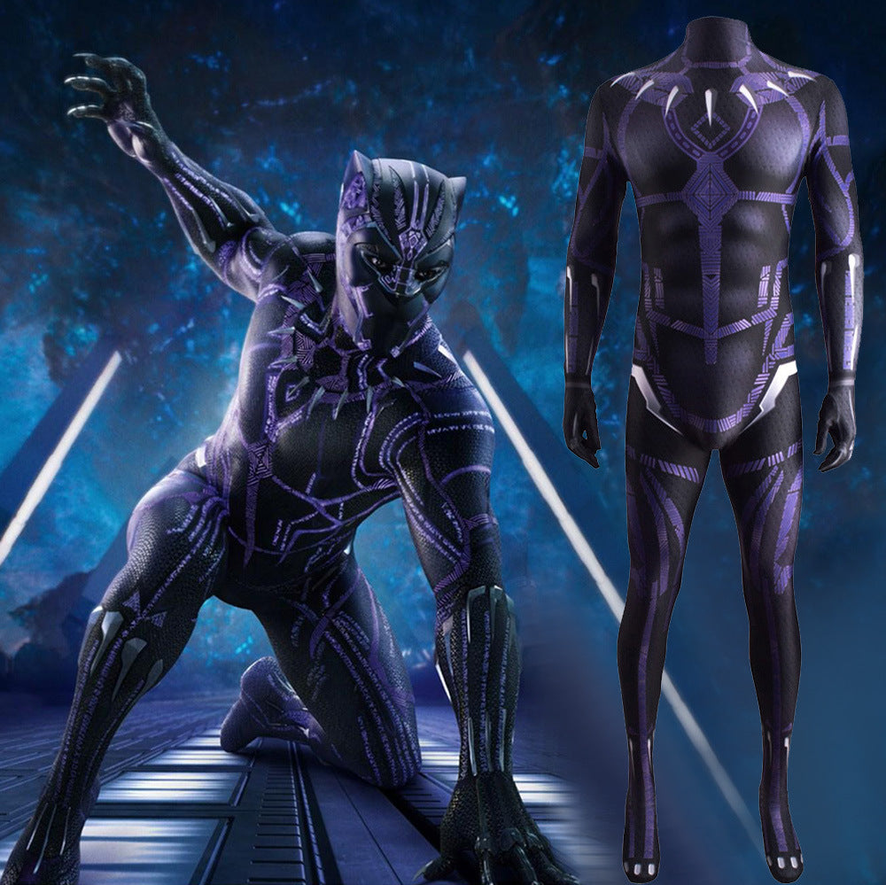 T‘Challa Black Panther Jumpsuit Outfits Halloween Karneval Kostüm