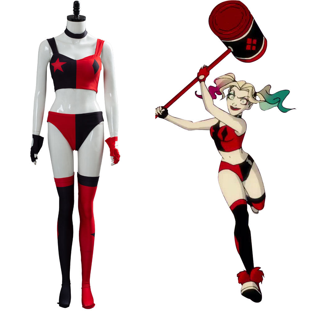 Harley Quinn Cosplay Kostüm NEU Version Set