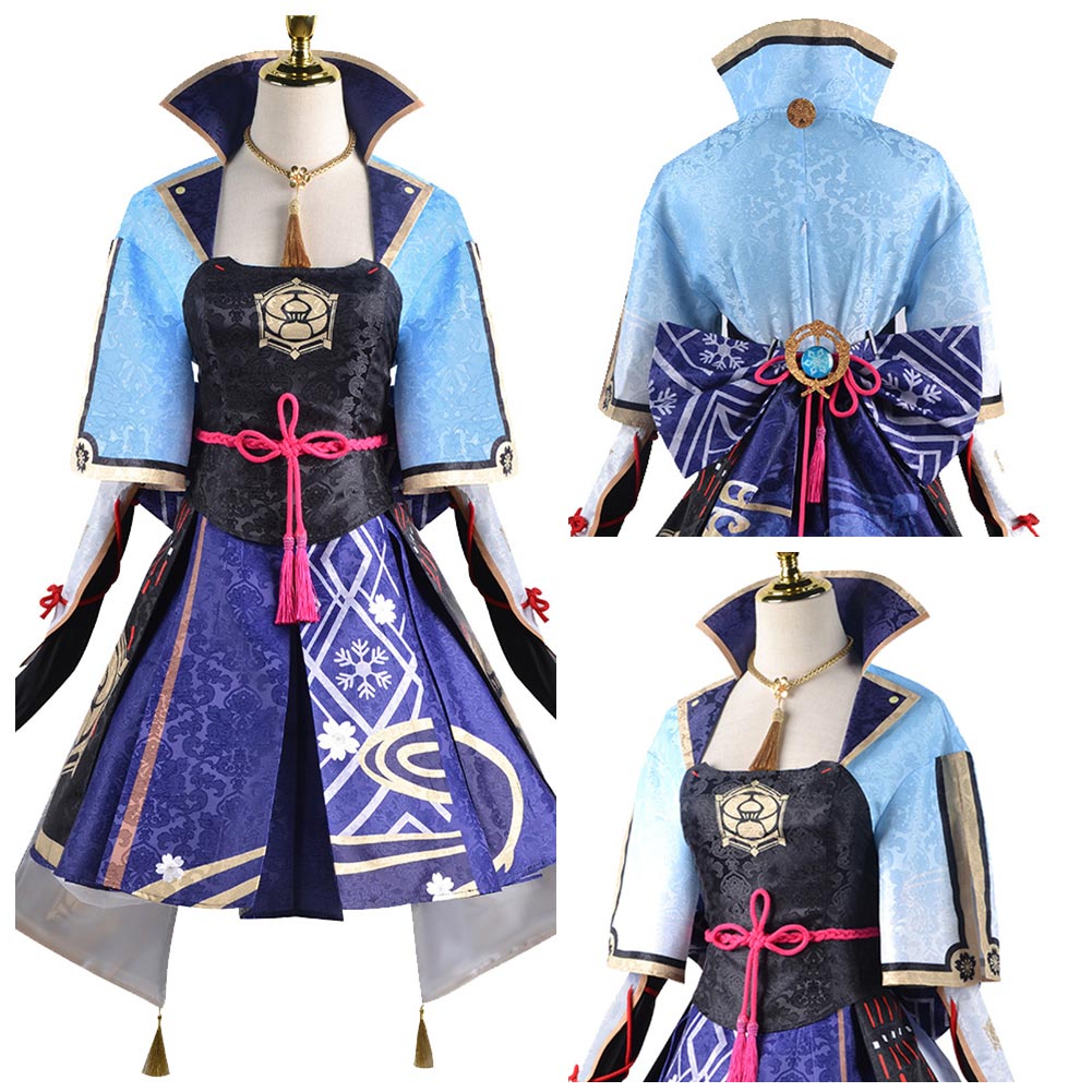 Kamisato Ayaka Cosplay Genshin Impact Kostüm Halloween Karneval Kleid