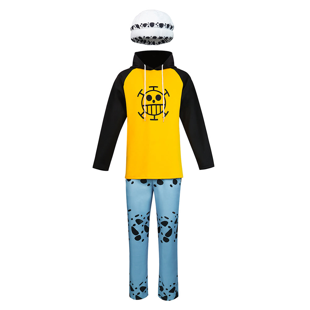 Trafalgar D. Water Law Kostüm Set One Piece Cosplay Halloween Karneval Outfits