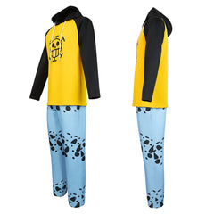 Trafalgar D. Water Law Kostüm Set One Piece Cosplay Halloween Karneval Outfits