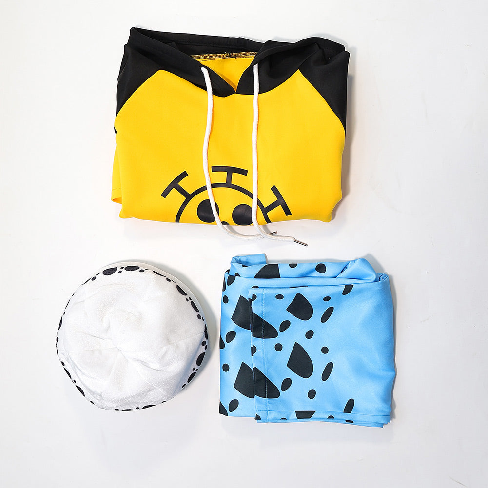 Trafalgar D. Water Law Kostüm Set One Piece Cosplay Halloween Karneval Outfits