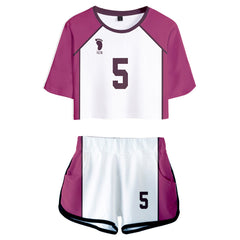 Volleyball!! Shiratorizawa Schul Cosplay Uniform Jersey Sportbekleidung Top Shorts Damen Kostüm