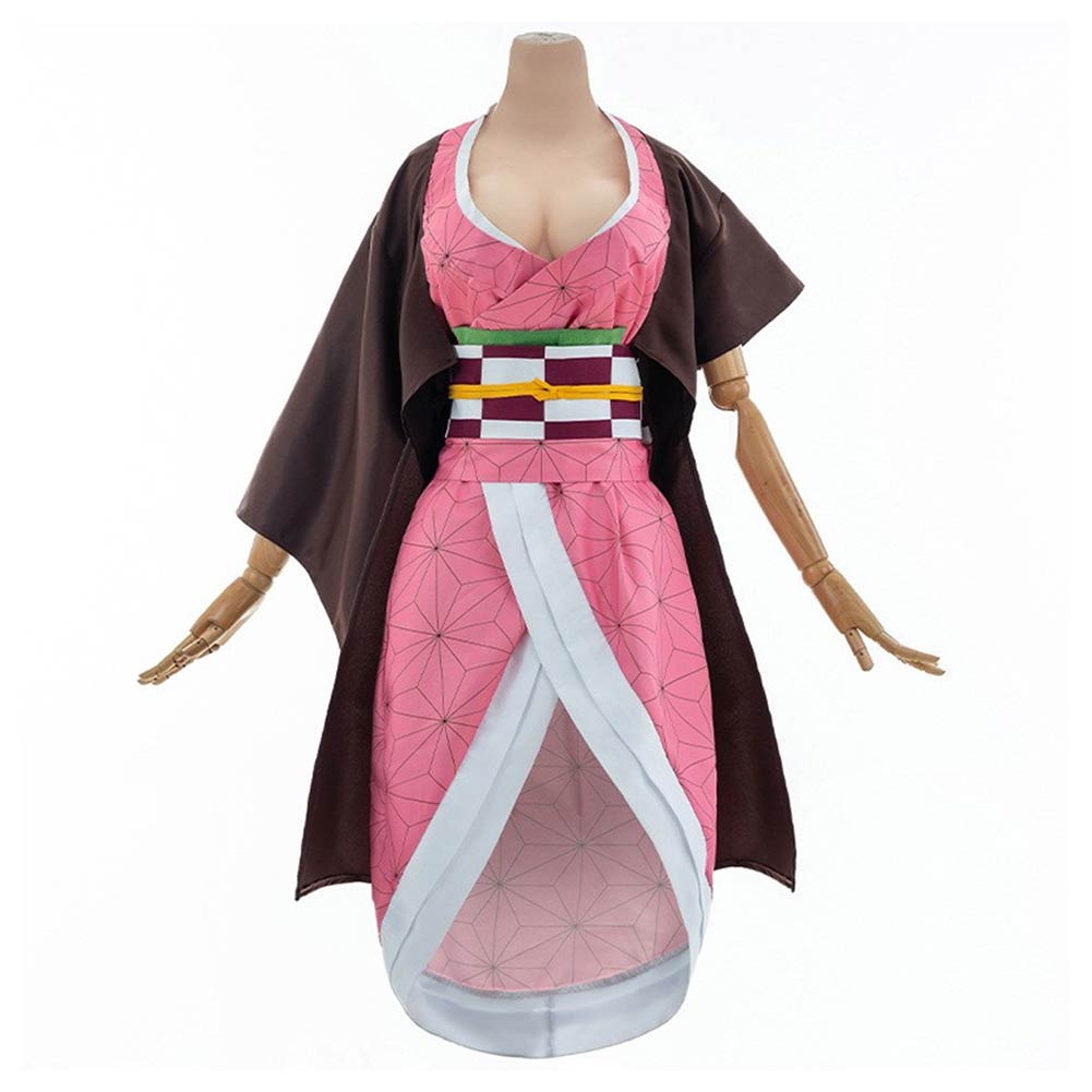 Nezuko Kimono Demon Slayer Nezuko Cosplay Kostüm Kleid Halloween Karneval Outfits