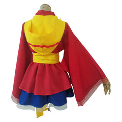 One Piece Monkey D. Luffy Crossplay Lolita Kleid Halloween Karneval Outfits