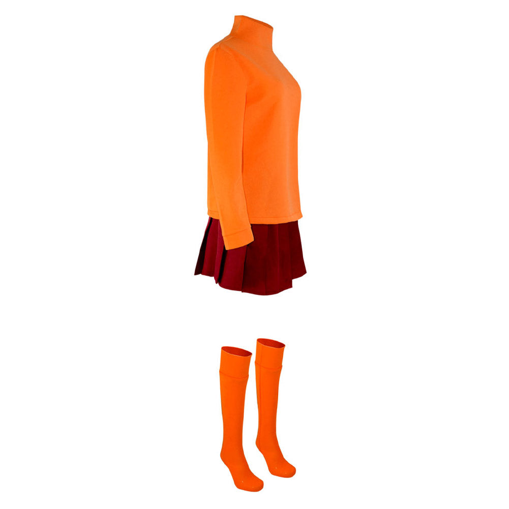 Velma Dinkley Uniform Cosplay Kostüm Halloween Karneval Outfits