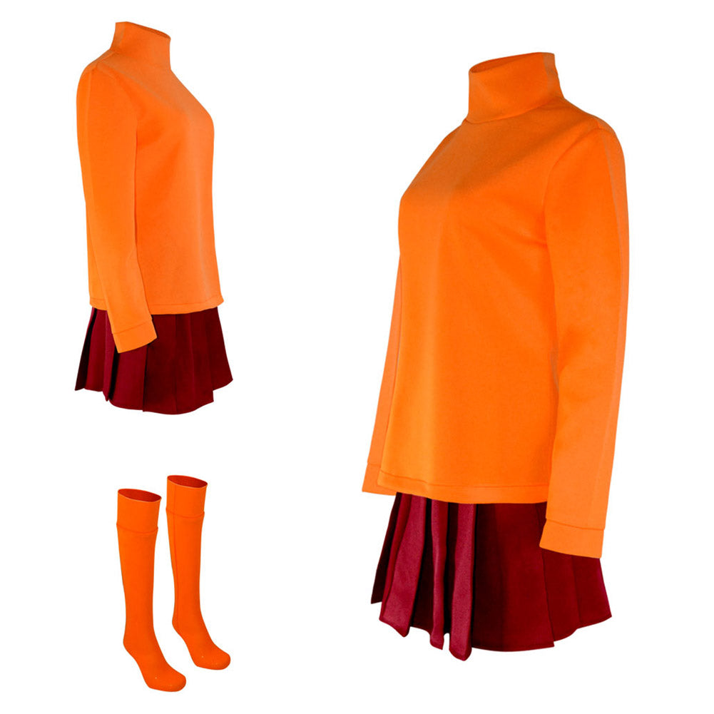 Velma Dinkley Uniform Cosplay Kostüm Halloween Karneval Outfits