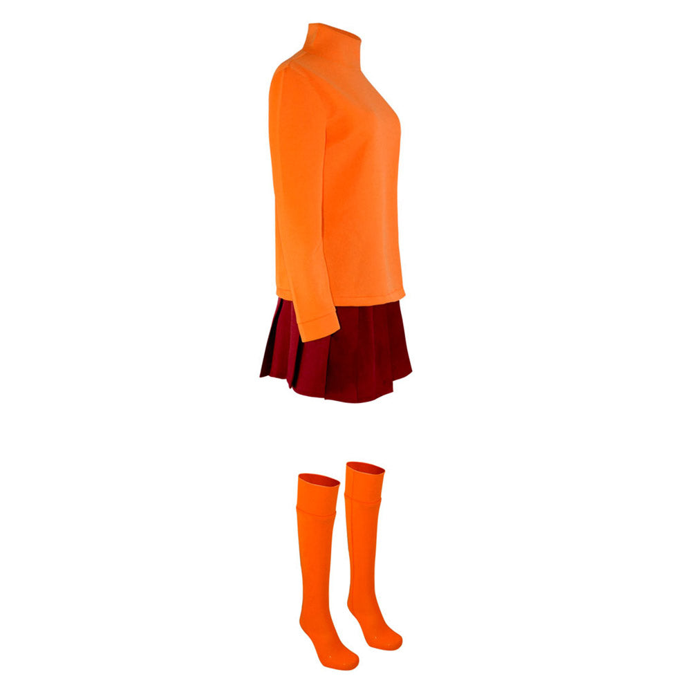 Velma Dinkley Kostüm Cosplay Scooby-Doo Uniform Halloween Karneval Outfits